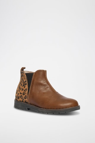 Boots en cuir Barth 19 - Primigi - Noir, beige et marron