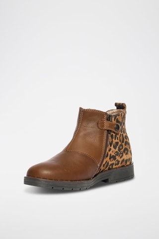 Boots en cuir Barth 19 - Primigi - Noir, beige et marron