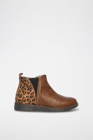 Boots en cuir Barth 19 - Primigi - Noir, beige et marron
