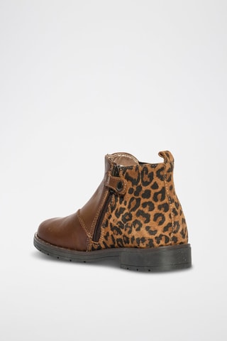 Boots en cuir Barth 19 - Primigi - Noir, beige et marron