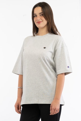 T-shirt - Gris clair chiné - Rouge, bleu et gris