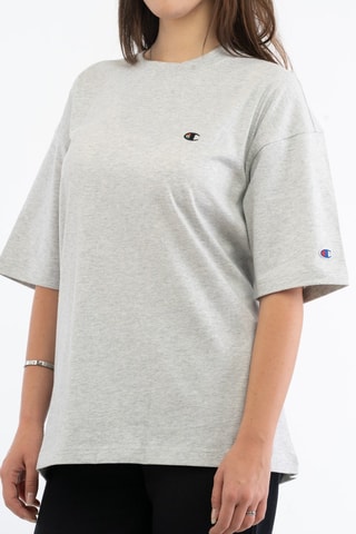 T-shirt - Gris clair chiné - Rouge, bleu et gris