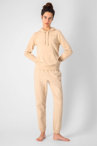 Pantalon - Beige - Blanc, beige et rouge
