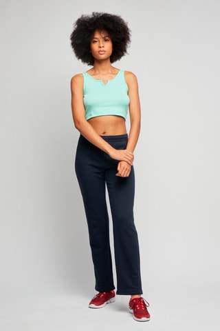Crop top - Turquoise - Blanc, rouge et violet