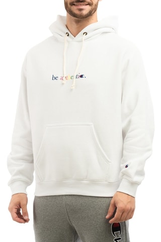 Sweat à capuche - Blanc - Blanc, bleu et rose