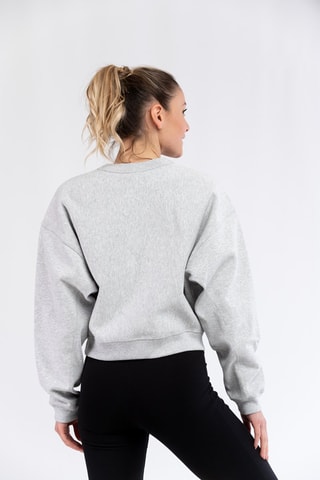 Sweat - Gris chiné - Blanc, rouge, bleu et gris