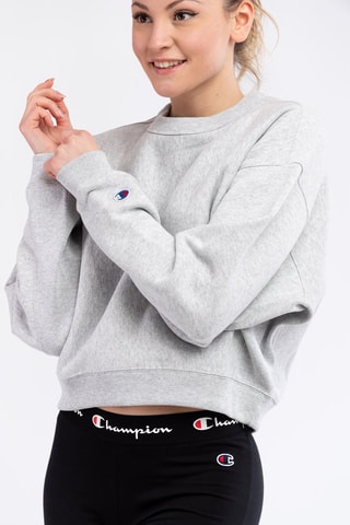 Sweat - Gris chiné - Blanc, rouge, bleu et gris