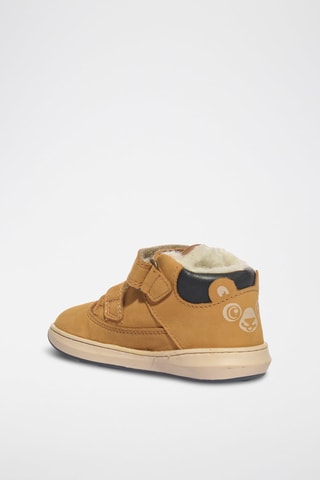Baskets montantes en cuir Baby Float - Noir, rouge et marron