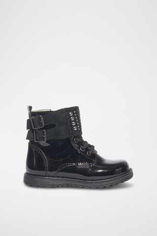 Bottines en cuir verni Play casual - Noir