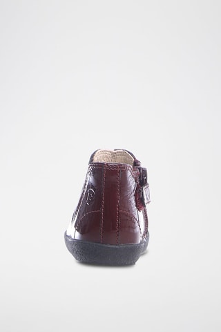 Bottines en cuir verni Calvin - Bordeaux
