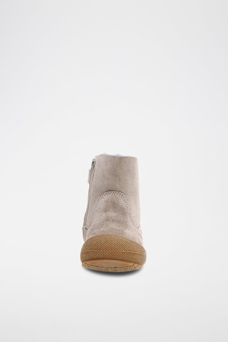Bottines fourrées en cuir de mouton nubuck - Gris