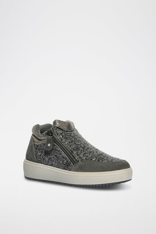 Baskets montantes en nubuck Cross 28 Prim - Doré et gris