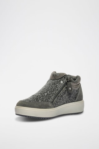 Baskets montantes en nubuck Cross 28 Prim - Doré et gris