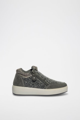 Baskets montantes en nubuck Cross 28 Prim - Doré et gris