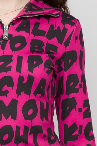 Robe fourreau à capuche Dazolo - Richmond - Noir et rose