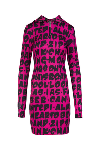 Robe fourreau à capuche Dazolo - Richmond - Noir et rose