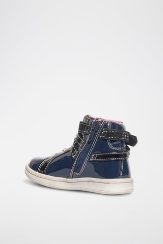 Baskets montantes vernies Baby Stars - Bleu marine