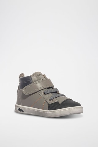 Baskets montantes en cuir Baby Like - Taupe