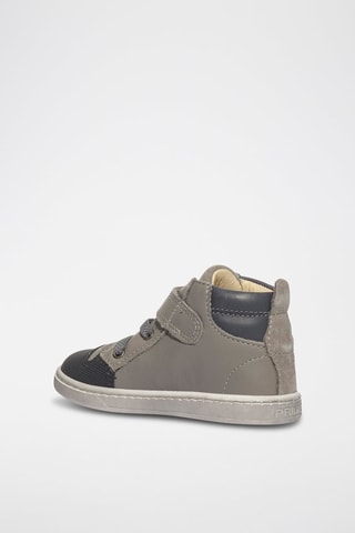 Baskets montantes en cuir Baby Like - Taupe
