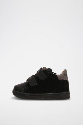Baskets en cuir nappa Adam - Gris et noir