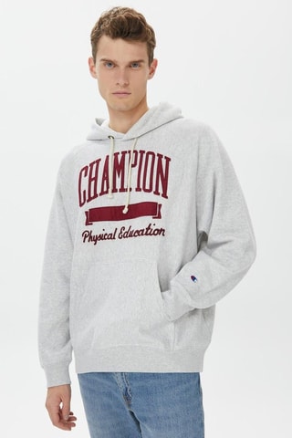 Sweat à capuche - Gris clair chiné - Gris