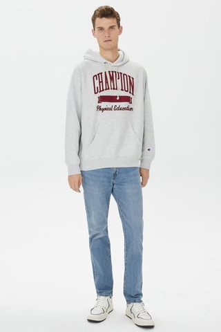 Sweat à capuche - Gris clair chiné - Gris
