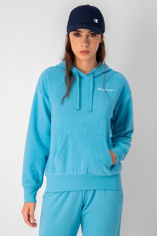 Sweat à capuche - Bleu clair - Blanc et bleu