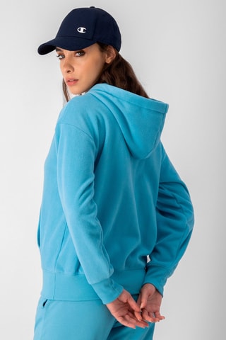 Sweat à capuche - Bleu clair - Blanc et bleu