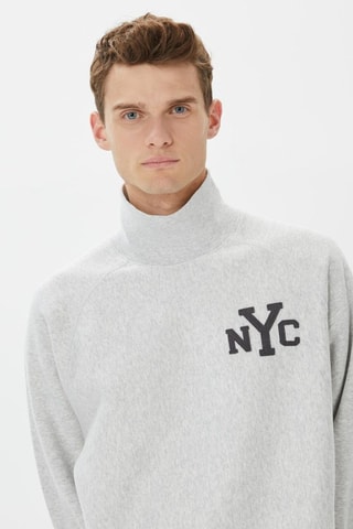 Sweat Yankess New York - Gris clair chiné - Gris