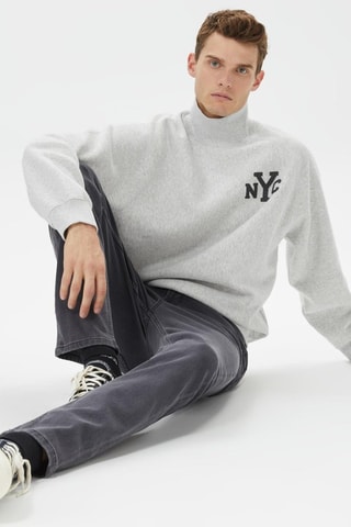 Sweat Yankess New York - Gris clair chiné - Gris