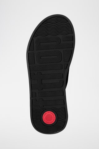 Mules compensées en cuir F-Mode - Noir