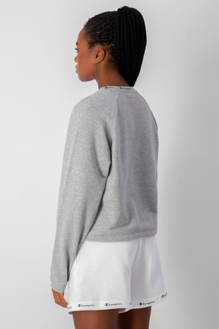 Sweat - Gris clair chiné et bleu marine - Blanc, rouge, bleu et gris