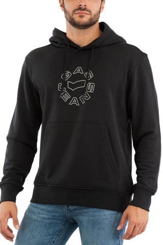 Sweat regular à capuche - Noir et gris