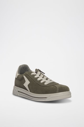 Baskets en cuir Hula - Blanc et vert