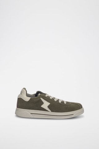 Baskets en cuir Hula - Blanc et vert