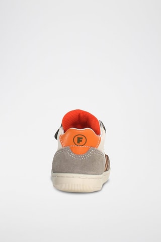 Baskets en cuir Klip - Blanc, vert et orange