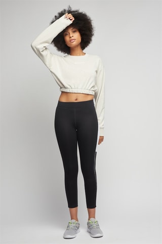 Crop top - Beige - Blanc, noir et beige