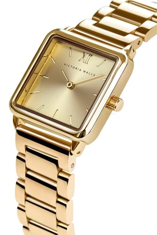 Reloj de cuarzo de acero - Dorado  - Victoria Walls