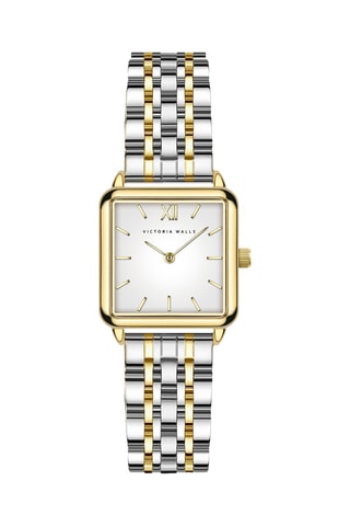 Reloj de cuarzo de acero - Plateado y dorado - Victoria Walls