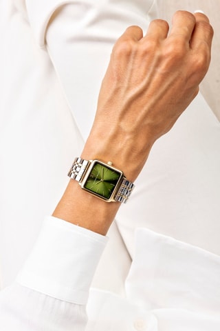 Reloj de cuarzo de acero - Plateado y dorado - Victoria Walls