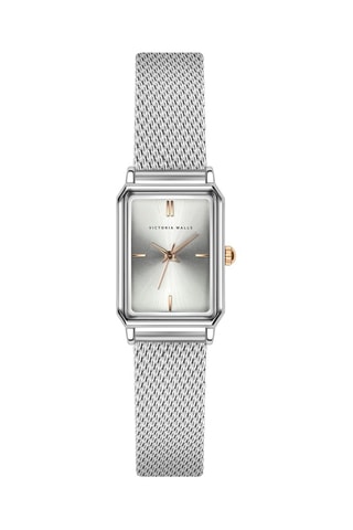 Reloj de cuarzo de acero - Plateado - Victoria Walls