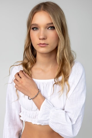Pulsera - Chapado en oro blanco