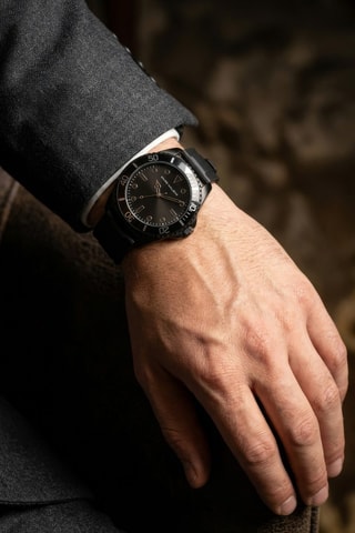 Reloj de cuarzo de silicona - Negro