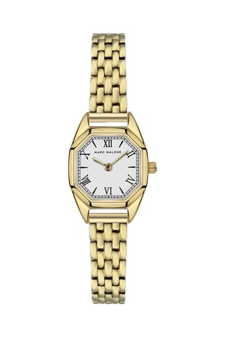 Reloj de cuarzo de acero - Dorado y blanco