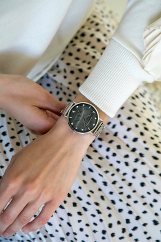 Reloj de cuarzo de acero y nácar - Emily Westwood