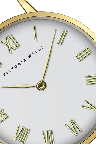 Reloj de cuarzo de acero - Dorado y blanco