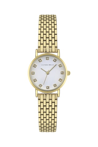 Reloj de cuarzo de acero - Dorado