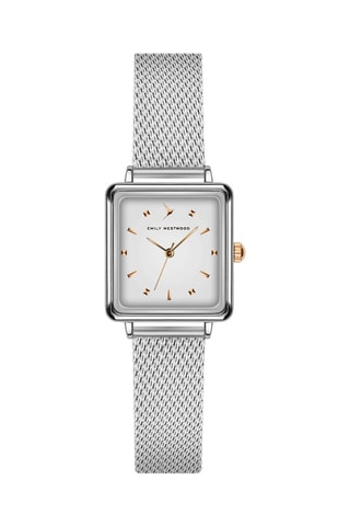 Reloj de cuarzo de acero - Plateado - Victoria Walls
