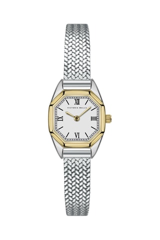 Reloj de cuarzo de acero - Plateado y dorado