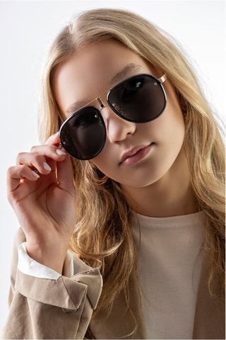 Gafas de sol mujer - Negro y dorado
